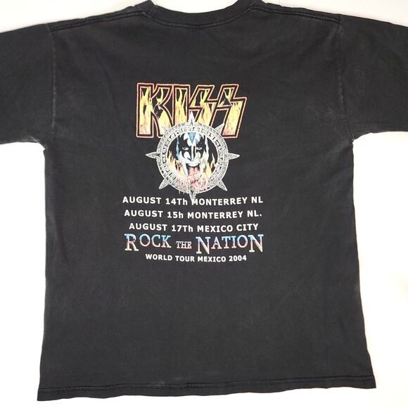 Vintage KISS Rock The Nation World Tour 2004 T-Shirt Size M-L - Picture 3 of 8